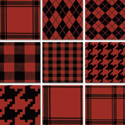 UnicaTarget Yer Duvar Karosu Mixed Black & Red  20 x 20 cm