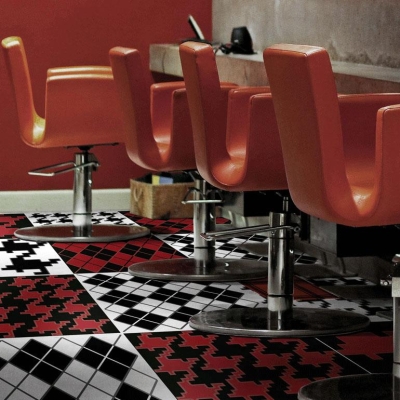 UnicaTarget Yer Duvar Karosu Mixed Black & Red  20 x 20 cm (1)