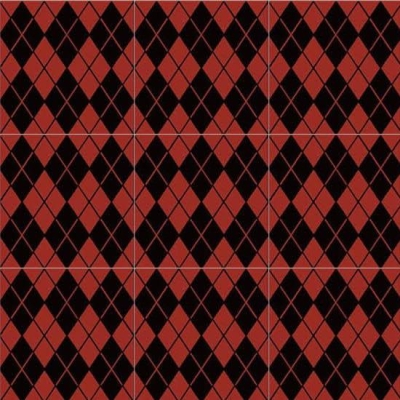 UnicaTarget Yer Duvar Karosu Mixed Black & Red  60 x 60 cm