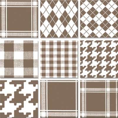 UNICA TARGET - UnicaTarget Yer Duvar Karosu Mixed Brown & White 20 x 20 cm