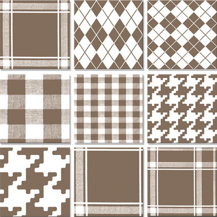 UnicaTarget Yer Duvar Karosu Mixed Brown & White 20 x 20 cm - 15HYDOLCE202009