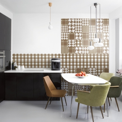 UnicaTarget Yer Duvar Karosu Mixed Brown & White  20 x 20 cm (1)