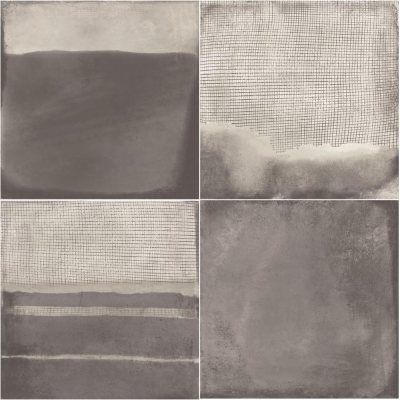 UNICA TARGET - UnicaTarget Yer Duvar Karosu New Cotto Black & White 60 x 60 cm - 24