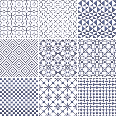 UNICA TARGET - UnicaTarget Duvar Karosu Selection Blue on White 20 x 20 cm - 31