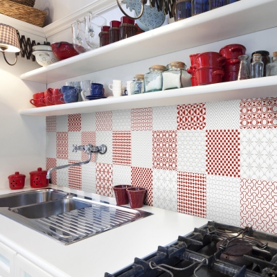 UnicaTarget Duvar Karosu Selection Blue on White  20 x 20 cm (1)