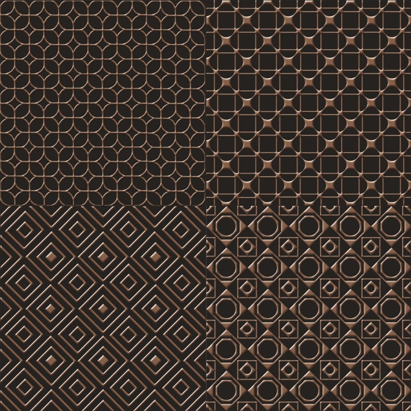 UnicaTarget Yer Duvar Karosu Selection Brown on Black Yer 60 x 60 cm - 15HYDOLCEVITA00034