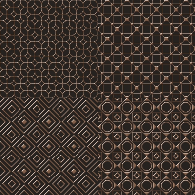 UNICA TARGET - UnicaTarget Yer Duvar Karosu Selection Brown on Black Yer 60 x 60 cm