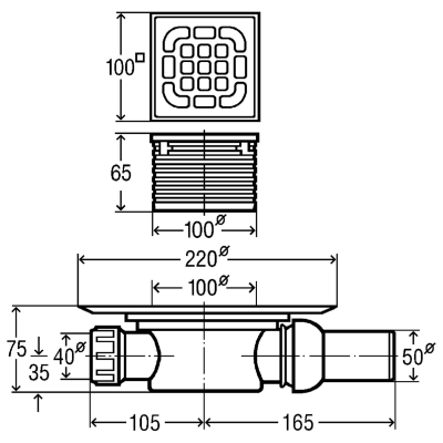 Viega Yer Sifonu 50 lik Mafsallı - Thumbnail 10VIE55711900