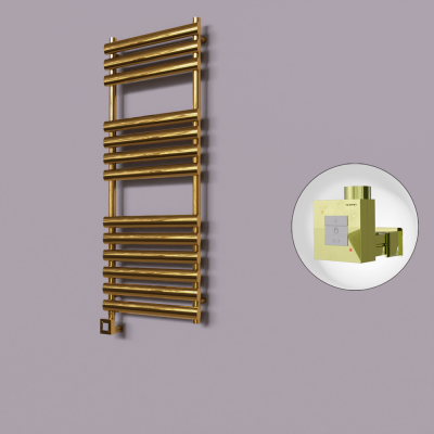 Radiva - Volga Dekoratif Elektrikli Havlupan 500x1200 Altın (KTX1 Termostat) 300W (1)