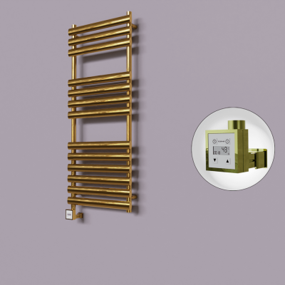 Radiva - Volga Dekoratif Elektrikli Havlupan 500x1200 Altın (KTX3 Termostat) 300W (1)