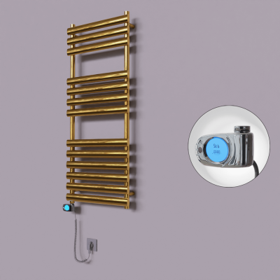 Radiva - Volga Dekoratif Elektrikli Havlupan 500x1200 Altın (Musa Termostat) 300W (1)