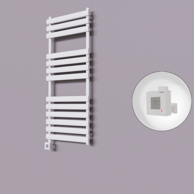 Radiva - Volga Dekoratif Elektrikli Havlupan 500x1200 Beyaz (KTX1 Termostat) 600W (1)