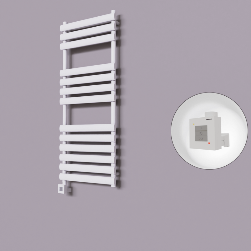 Volga Dekoratif Elektrikli Havlupan 500x1200 Beyaz (KTX1 Termostat) 600W - 1VOL05001200B1TEB060