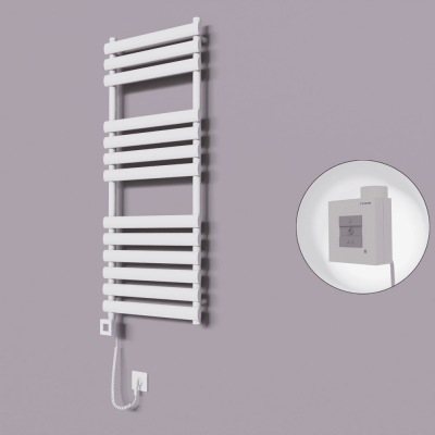 Radiva - Volga Dekoratif Elektrikli Havlupan 500x1200 Beyaz (KTX1 Termostat) 600W Spiral Kablolu