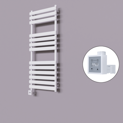 Radiva - Volga Dekoratif Elektrikli Havlupan 500x1200 Beyaz (KTX3 Termostat) 600W (1)