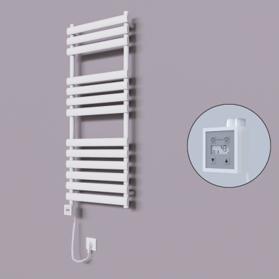 Radiva - Volga Dekoratif Elektrikli Havlupan 500x1200 Beyaz (KTX3 Termostat) 600W Spiral Kablolu (1)