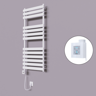 Radiva - Volga Dekoratif Elektrikli Havlupan 500x1200 Beyaz (KTX4 Termostat) 600W Spiral Kablolu