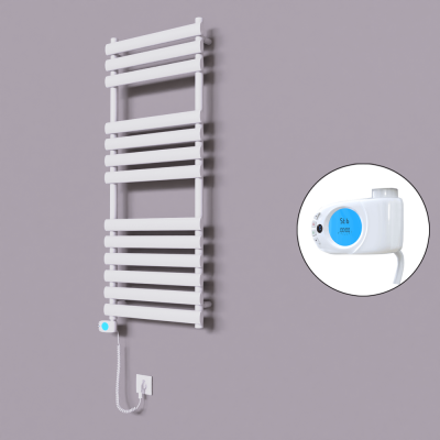 Radiva - Volga Dekoratif Elektrikli Havlupan 500x1200 Beyaz (Musa Termostat) 600W (1)