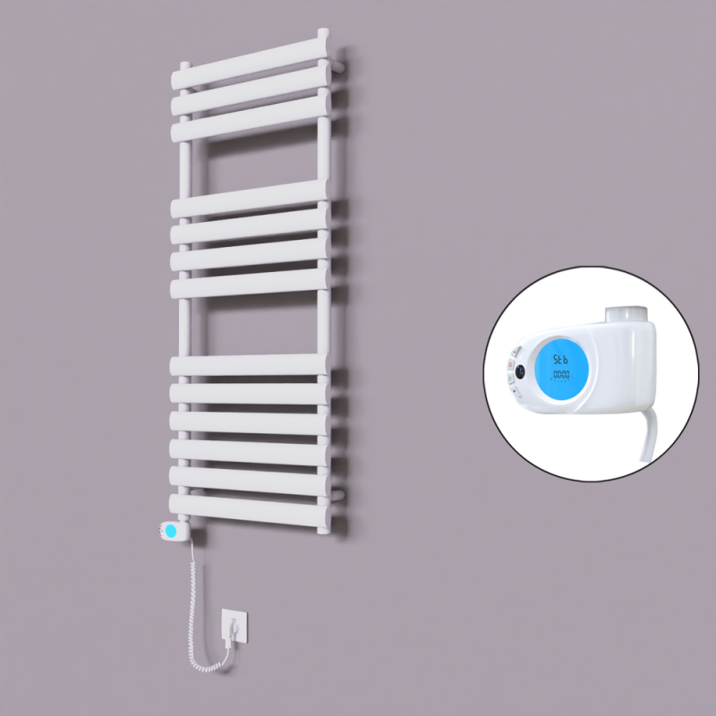 Volga Dekoratif Elektrikli Havlupan 500x1200 Beyaz (Musa Termostat) 600W - 1VOL05001200B1TE3060