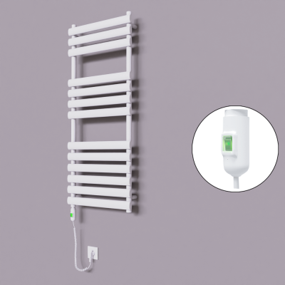 Radiva - Volga Dekoratif Elektrikli Havlupan 500x1200 Beyaz (On/Off Düğmeli) 600W