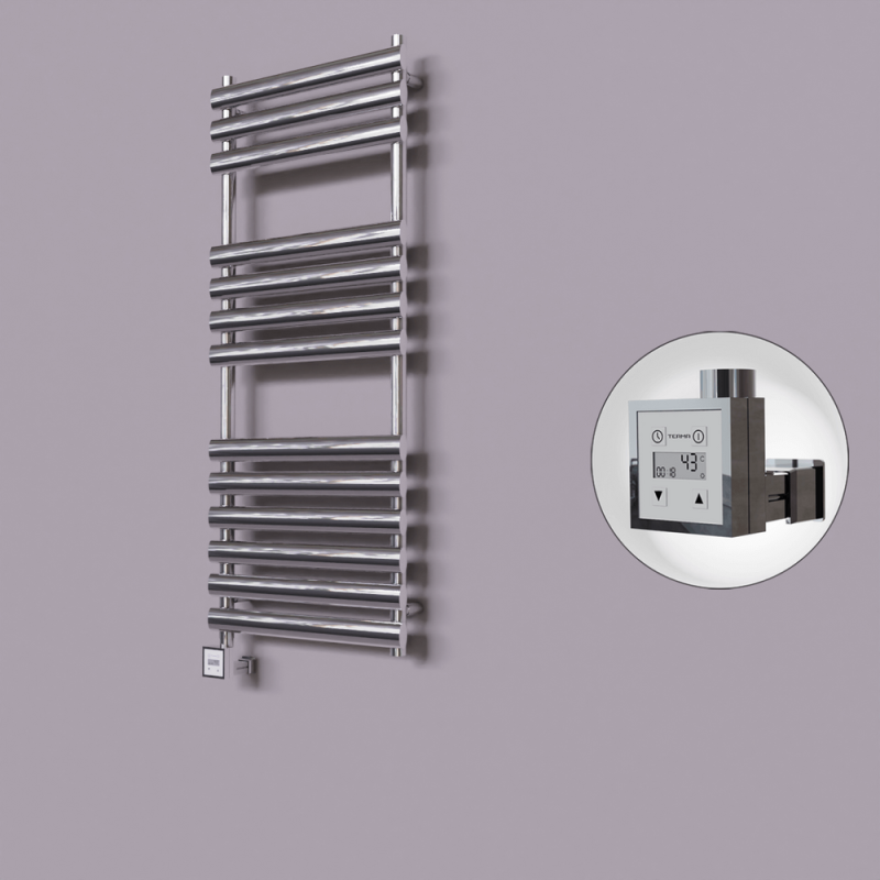 Volga Dekoratif Elektrikli Havlupan 500x1200 Krom (KTX3 Termostat) 300W - 1VOL05001200K1PE7030