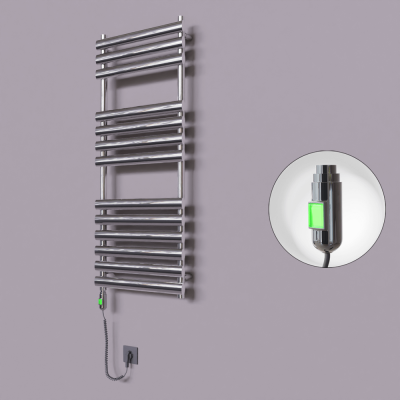 Radiva - Volga Dekoratif Elektrikli Havlupan 500x1200 Krom (On/Off Düğmeli) 300W (1)