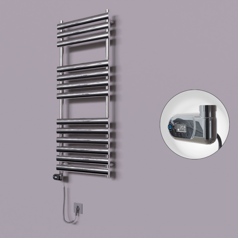 Volga Dekoratif Elektrikli Havlupan 500x1200 Krom (Thesis Termostat) 300W - 1VOL05001200K1PE2030