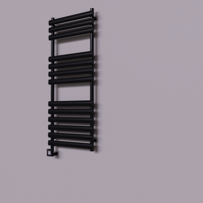 Radiva - Volga Dekoratif Elektrikli Havlupan 500x1200 Siyah (KTX1 Termostat) 600W (1)