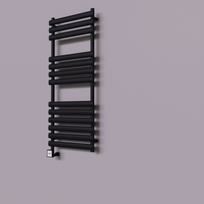 Radiva - Volga Dekoratif Elektrikli Havlupan 500x1200 Siyah (KTX3 Termostat) 600W (1)