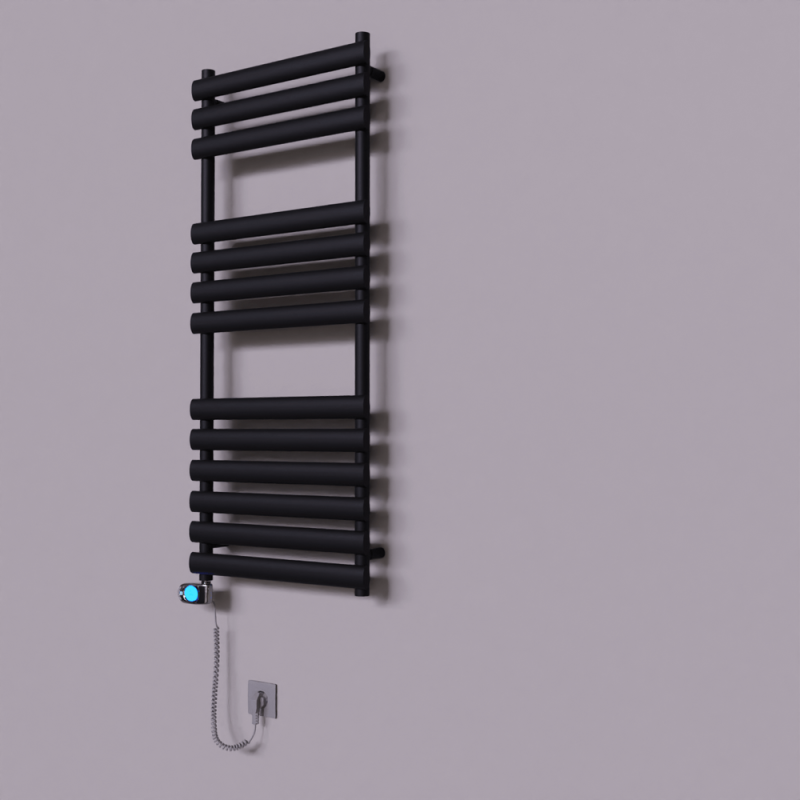 Volga Dekoratif Elektrikli Havlupan 500x1200 Siyah (Musa Termostat) 600W - 1VOL05001200B3TE3060