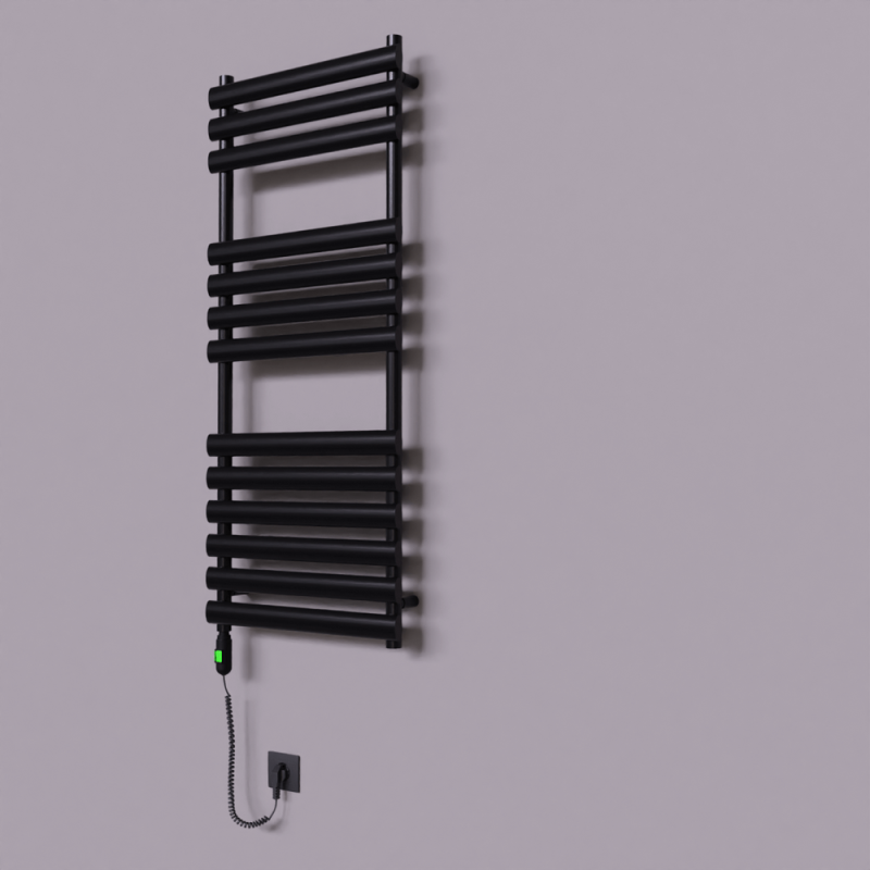 Volga Dekoratif Elektrikli Havlupan 500x1200 Siyah (On/Off Düğmeli) 600W - 1VOL05001200B3TE1060