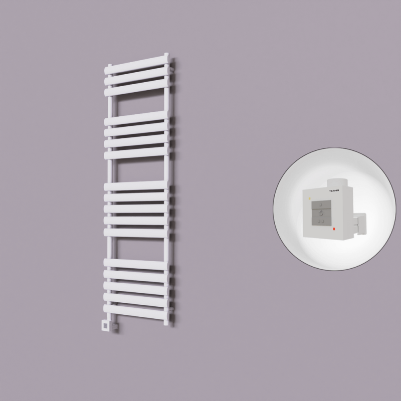 Volga Dekoratif Elektrikli Havlupan 500x1600 Beyaz (KTX1 Termostat) 1000W - 1VOL05001600B1TEB100