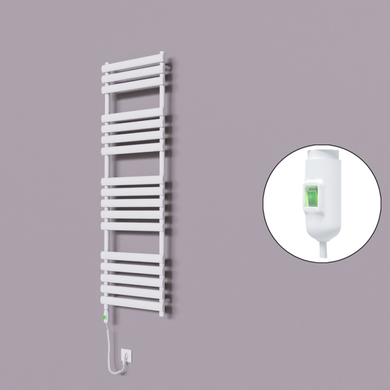 Volga Dekoratif Elektrikli Havlupan 500x1600 Beyaz (On/Off Düğmeli) 900W - 1VOL05001600B1TE1090