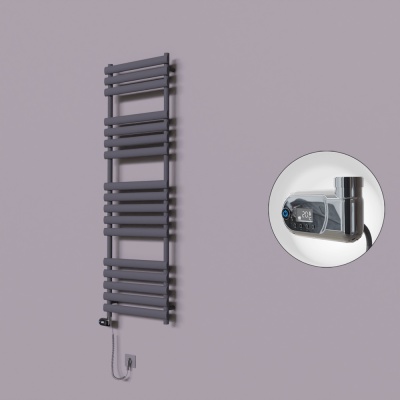 Radiva - Volga Dekoratif Elektrikli Havlupan 500x1600 Koyu Antrasit (Thesis Termostat) 900W (1)