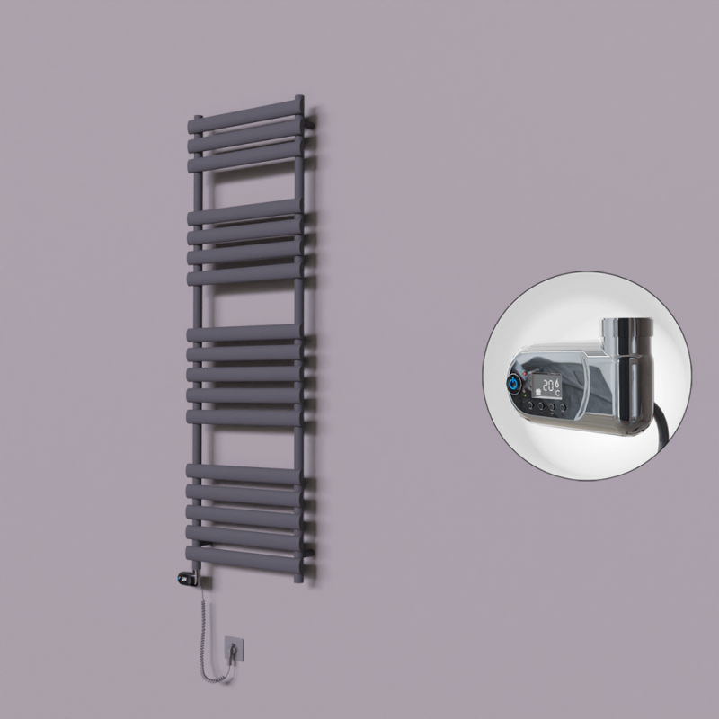 Volga Dekoratif Elektrikli Havlupan 500x1600 Koyu Antrasit (Thesis Termostat) 900W - 1VOL05001600B6TE2090