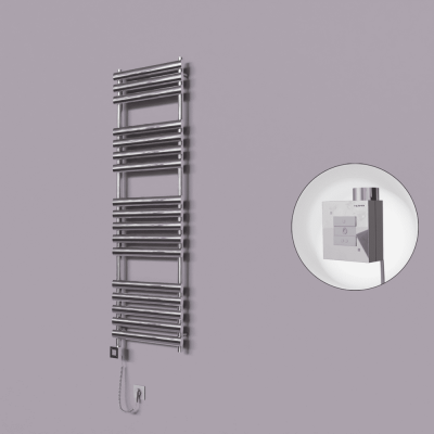Radiva - Volga Dekoratif Elektrikli Havlupan 500x1600 Krom (KTX1 Termostat) 600W Spiral Kablolu (1)
