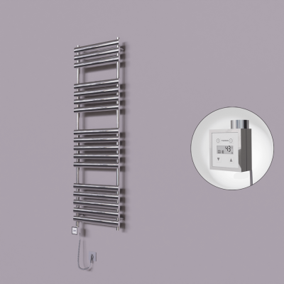 Radiva - Volga Dekoratif Elektrikli Havlupan 500x1600 Krom (KTX3 Termostat) 600W Spiral Kablolu (1)