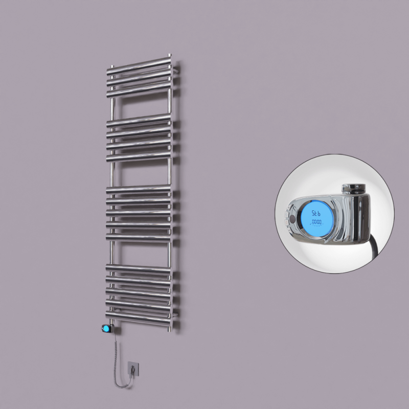 Volga Dekoratif Elektrikli Havlupan 500x1600 Krom (Musa Termostat) 600W - 1VOL05001600K1PE3060