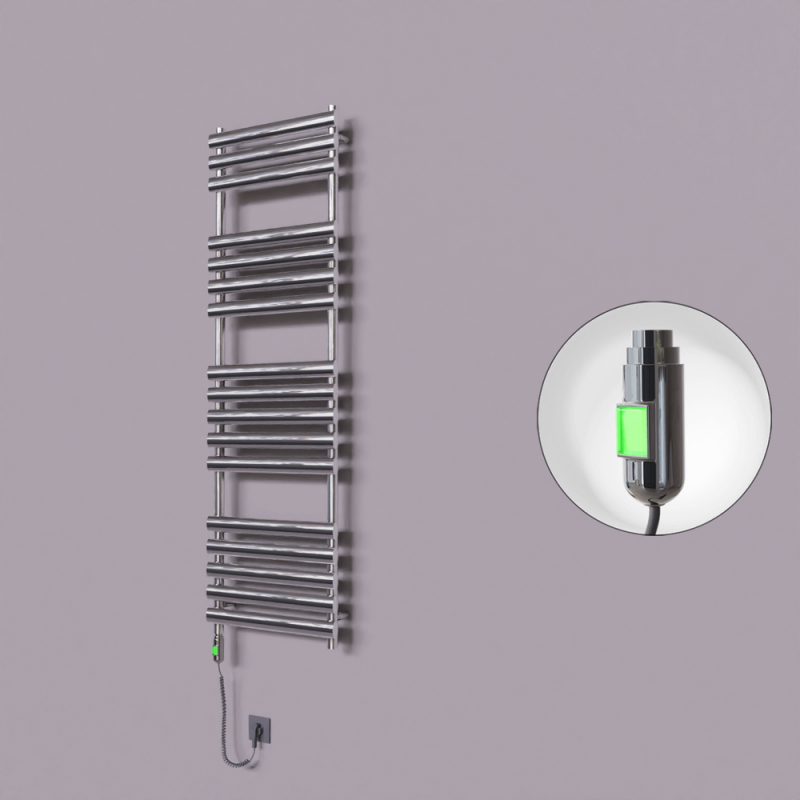 Volga Dekoratif Elektrikli Havlupan 500x1600 Krom (On/Off Düğmeli) 600W - 1VOL05001600K1PE1060