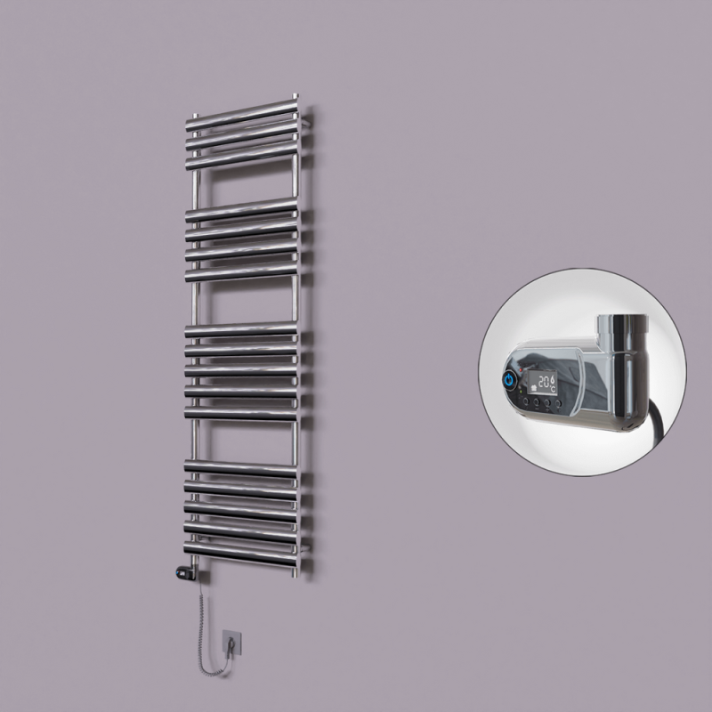 Volga Dekoratif Elektrikli Havlupan 500x1600 Krom (Thesis Termostat) 600W - 1VOL05001600K1PE2060