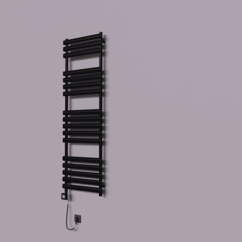 Volga Dekoratif Elektrikli Havlupan 500x1600 Siyah (KTX1 Termostat) 1000W Spiral Kablolu - 1VOL05001600B3TEB100-K