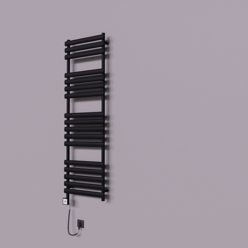 Volga Dekoratif Elektrikli Havlupan 500x1600 Siyah (KTX3 Termostat) 1000W Spiral Kablolu - 1VOL05001600B3TE7100-K