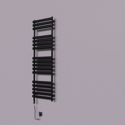 Radiva - Volga Dekoratif Elektrikli Havlupan 500x1600 Siyah (On/Off Düğmeli) 900W (1)