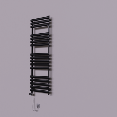 Radiva - Volga Dekoratif Elektrikli Havlupan 500x1600 Siyah (Thesis Termostat) 900W (1)