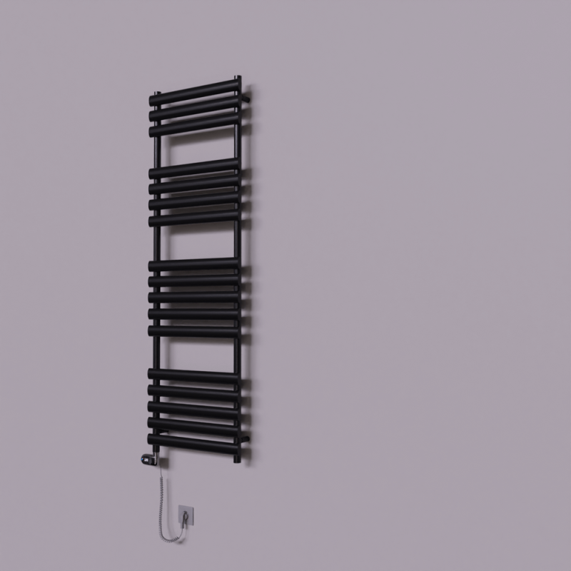 Volga Dekoratif Elektrikli Havlupan 500x1600 Siyah (Thesis Termostat) 900W - 1VOL05001600B3TE2090