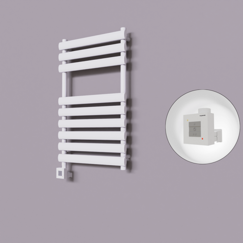 Volga Dekoratif Elektrikli Havlupan 500x800 Beyaz (KTX1 Termostat) 300W - 1VOL05000800B1TEB030