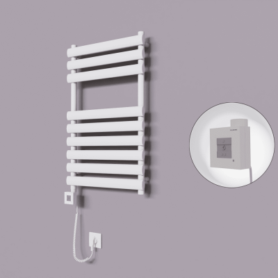 Radiva - Volga Dekoratif Elektrikli Havlupan 500x800 Beyaz (KTX1 Termostat) 300W Spiral Kablolu