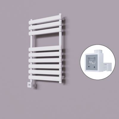 Radiva - Volga Dekoratif Elektrikli Havlupan 500x800 Beyaz (KTX3 Termostat) 300W (1)