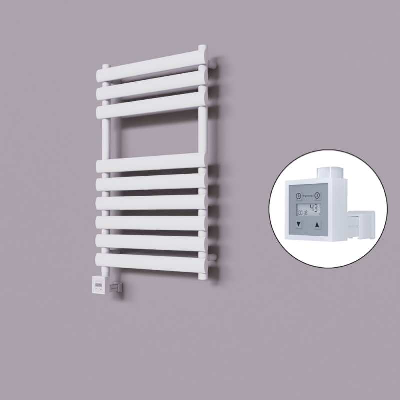 Volga Dekoratif Elektrikli Havlupan 500x800 Beyaz (KTX3 Termostat) 300W - 1VOL05000800B1TE7030