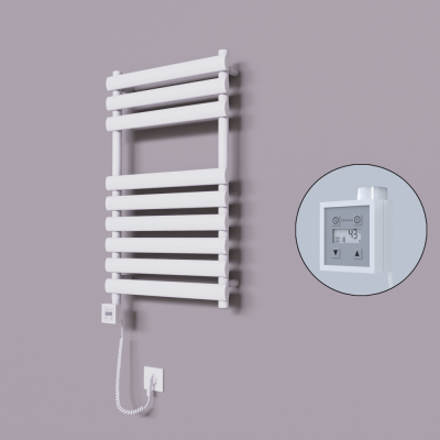 Radiva - Volga Dekoratif Elektrikli Havlupan 500x800 Beyaz (KTX3 Termostat) 300W Spiral Kablolu (1)